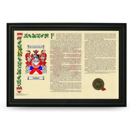 Verheul Armorial Landscape Framed - Black