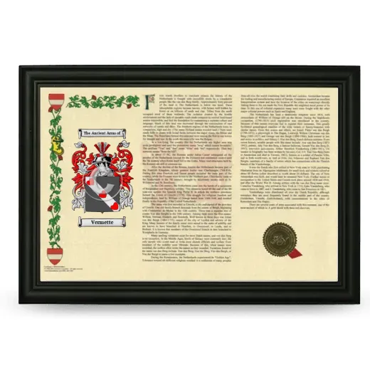 Vermette Armorial Landscape Framed - Black