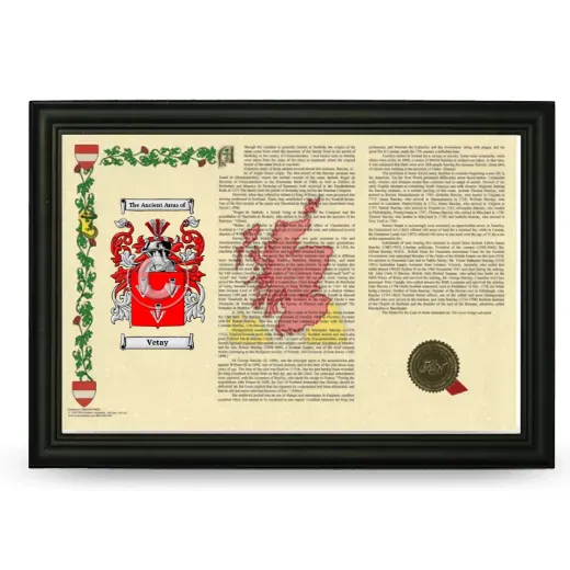 Vetay Armorial Landscape Framed - Black
