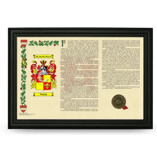 Veyron Armorial Landscape Framed - Black