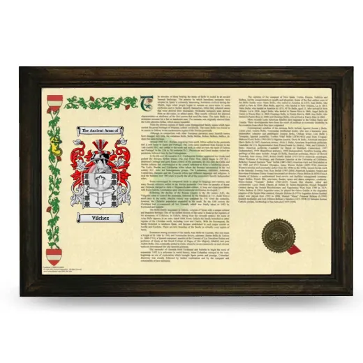 Vilchez Armorial Landscape Framed - Brown