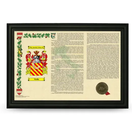 Virdis Armorial Landscape Framed - Black