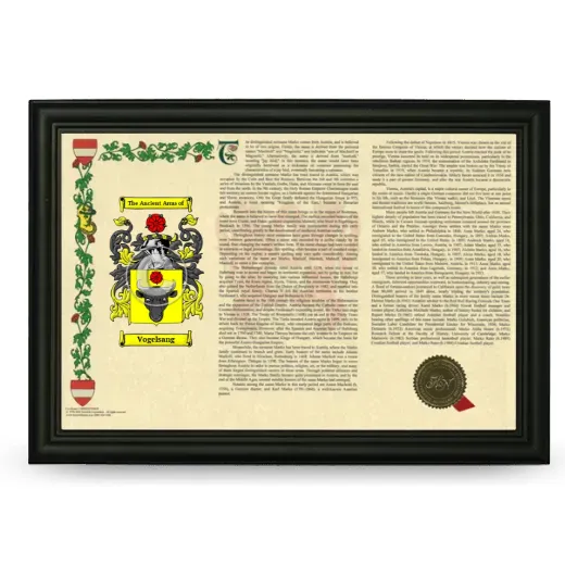 Vogelsang Armorial Landscape Framed - Black
