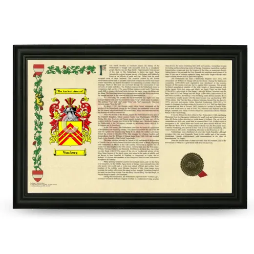 Von berg Armorial Landscape Framed - Black