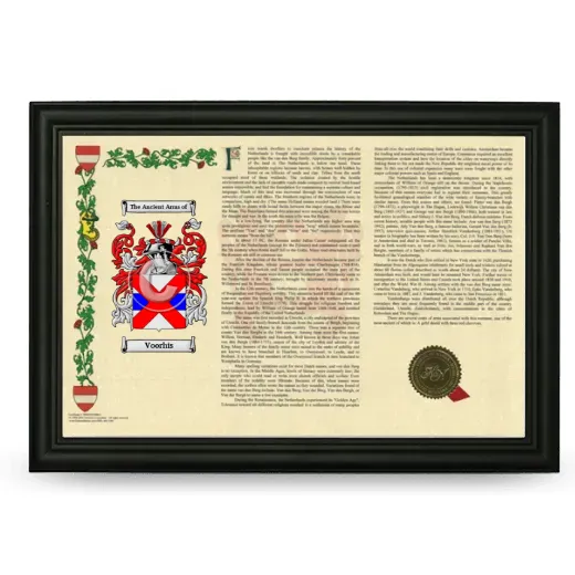 Voorhis Armorial Landscape Framed - Black