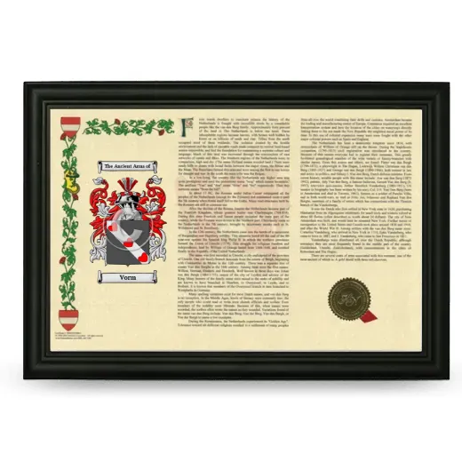 Vorm Armorial Landscape Framed - Black
