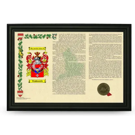 Waidsworth Armorial Landscape Framed - Black