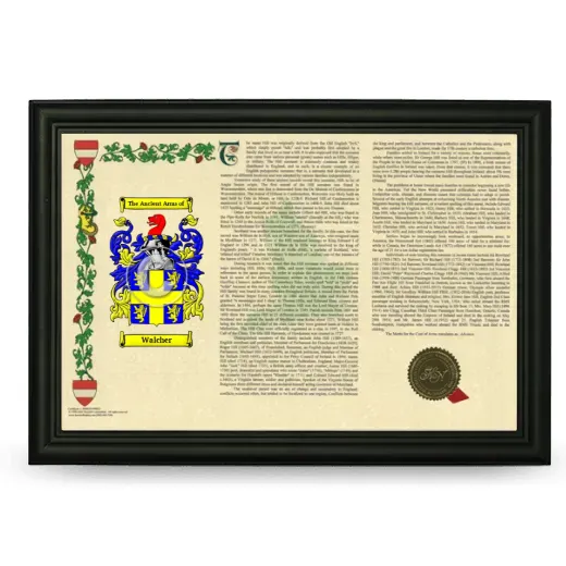 Walcher Armorial Landscape Framed - Black