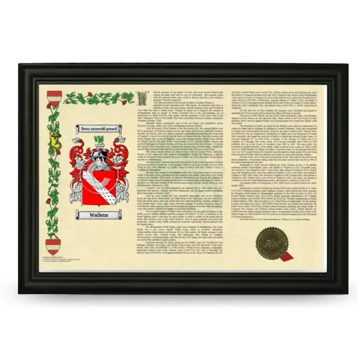 Wallens Armorial Landscape Framed - Black
