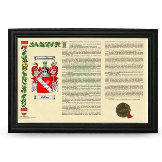 Walling Armorial Landscape Framed - Black