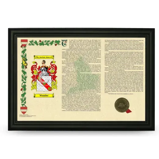 Wansley Armorial Landscape Framed - Black