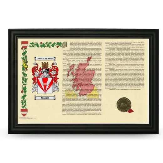 Washat Armorial Landscape Framed - Black
