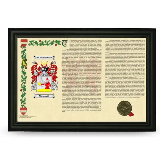 Wasmuth Armorial Landscape Framed - Black