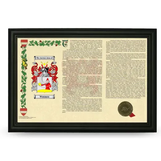 Waxman Armorial Landscape Framed - Black