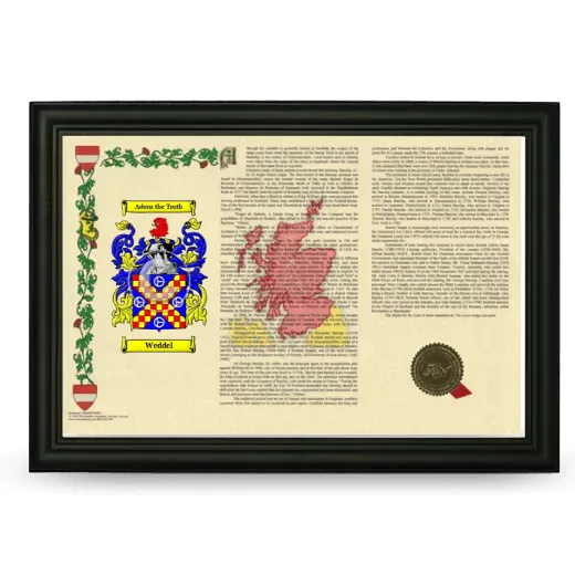 Weddel Armorial Landscape Framed - Black