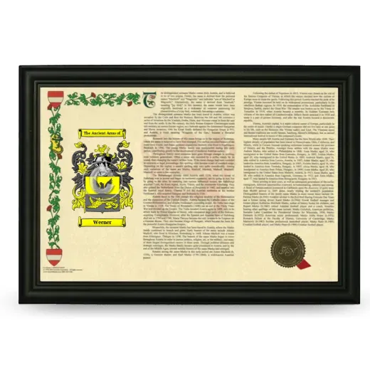 Weener Armorial Landscape Framed - Black