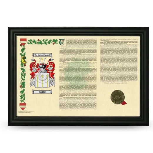 Weidle Armorial Landscape Framed - Black