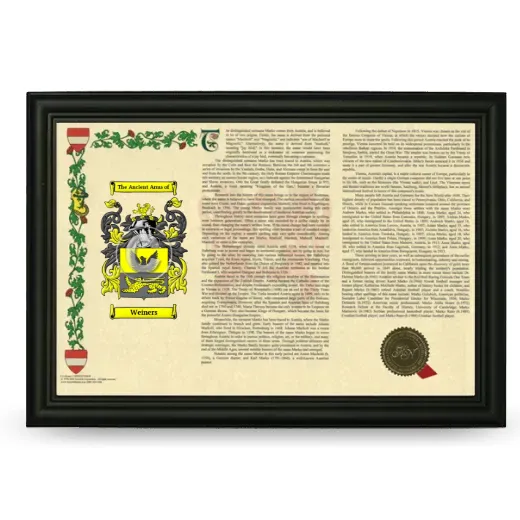 Weiners Armorial Landscape Framed - Black