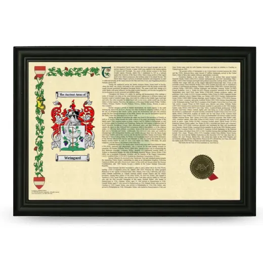Weingard Armorial Landscape Framed - Black