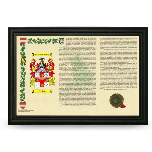Wellon Armorial Landscape Framed - Black
