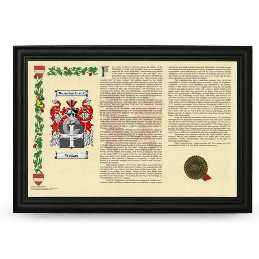 Weltzer Armorial Landscape Framed - Black