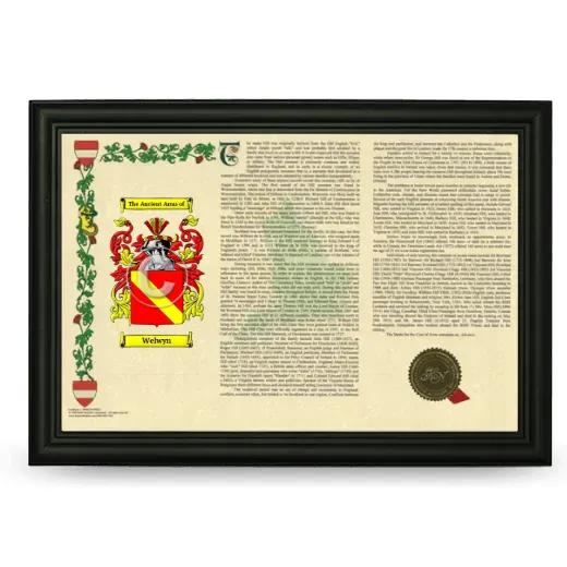 Welwyn Armorial Landscape Framed - Black