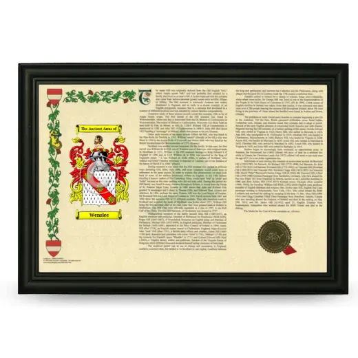 Wenslee Armorial Landscape Framed - Black
