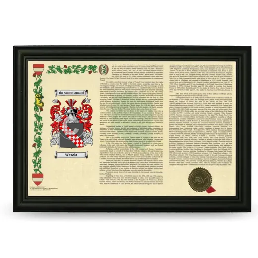 Wesola Armorial Landscape Framed - Black