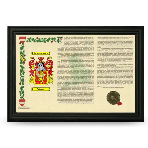 Wibrow Armorial Landscape Framed - Black