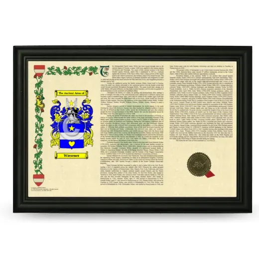 Wiesener Armorial Landscape Framed - Black