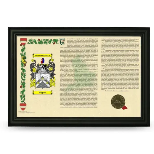 Wigson Armorial Landscape Framed - Black
