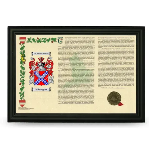 Wilmington Armorial Landscape Framed - Black