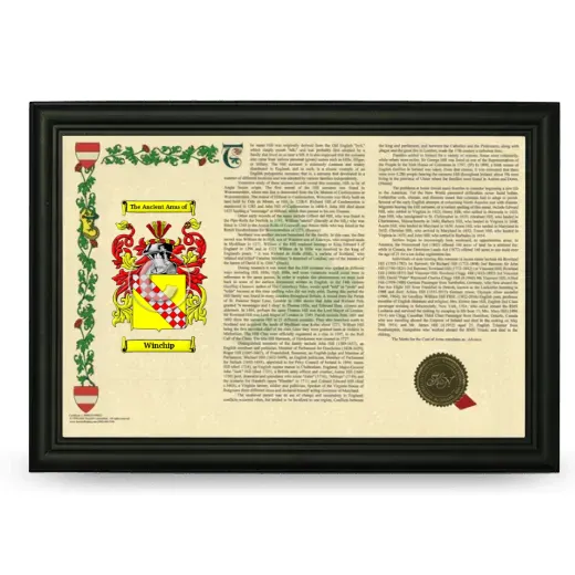 Winchip Armorial Landscape Framed - Black