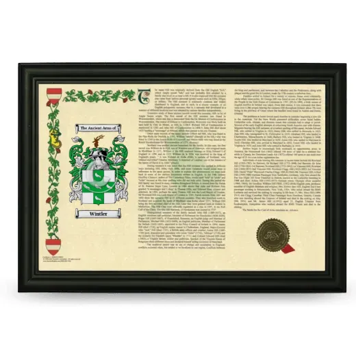 Wintler Armorial Landscape Framed - Black
