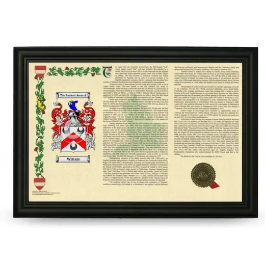 Witters Armorial Landscape Framed - Black