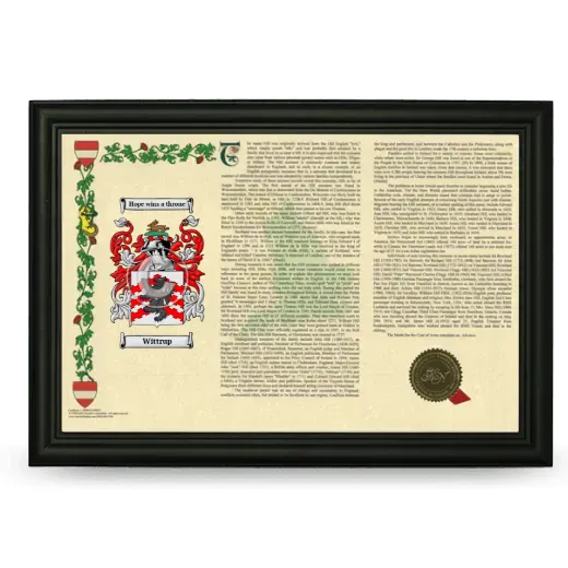 Wittrup Armorial Landscape Framed - Black