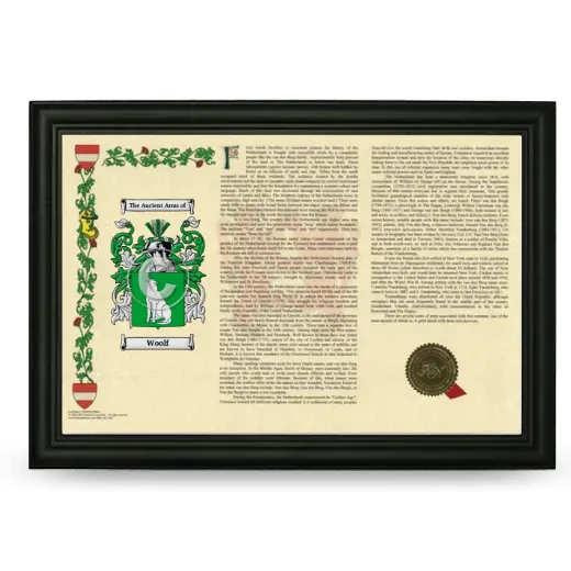 Woolf Armorial Landscape Framed - Black