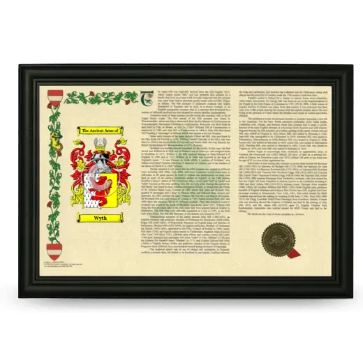 Wyth Armorial Landscape Framed - Black