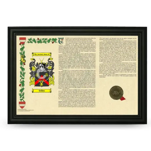 Yellen Armorial Landscape Framed - Black