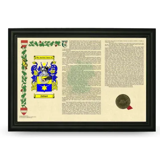 Ziebart Armorial Landscape Framed - Black