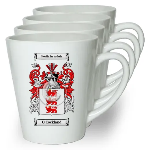 O'Cockland Set of 4 Latte Mugs