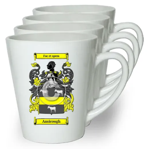 Ansicough Set of 4 Latte Mugs