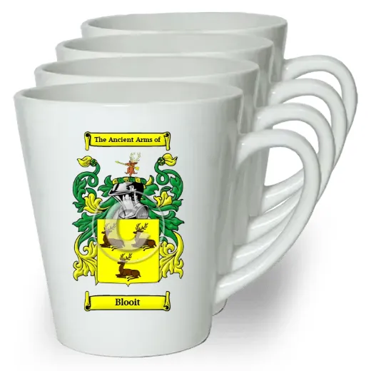 Blooit Set of 4 Latte Mugs