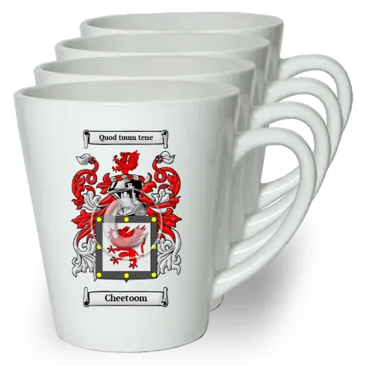 Cheetoom Set of 4 Latte Mugs