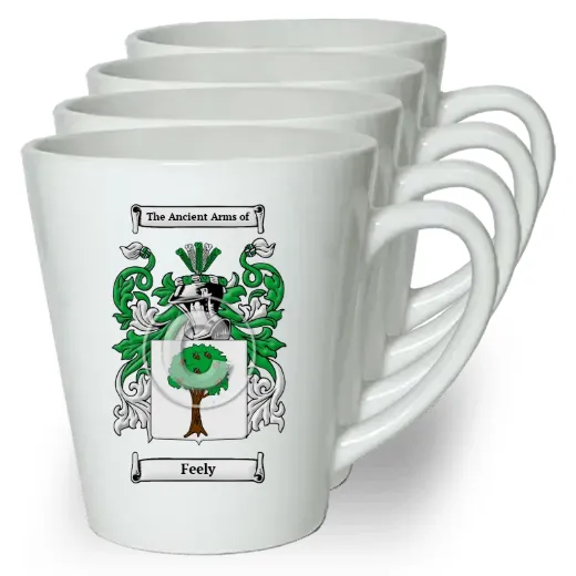 Feely Set of 4 Latte Mugs