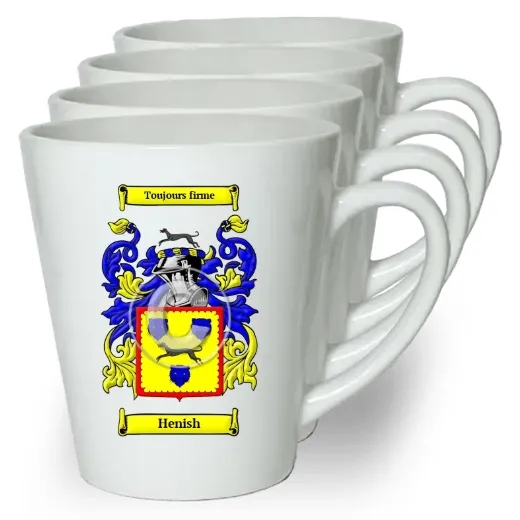 Henish Set of 4 Latte Mugs