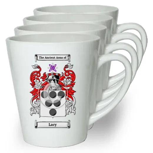 Lacy Set of 4 Latte Mugs