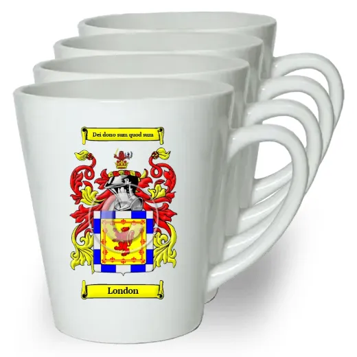 London Set of 4 Latte Mugs