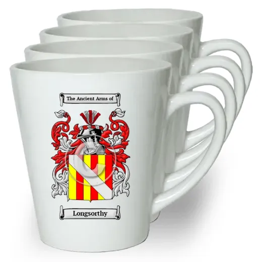Longsorthy Set of 4 Latte Mugs