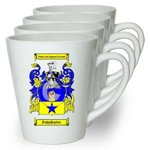 Poindexter Set of 4 Latte Mugs